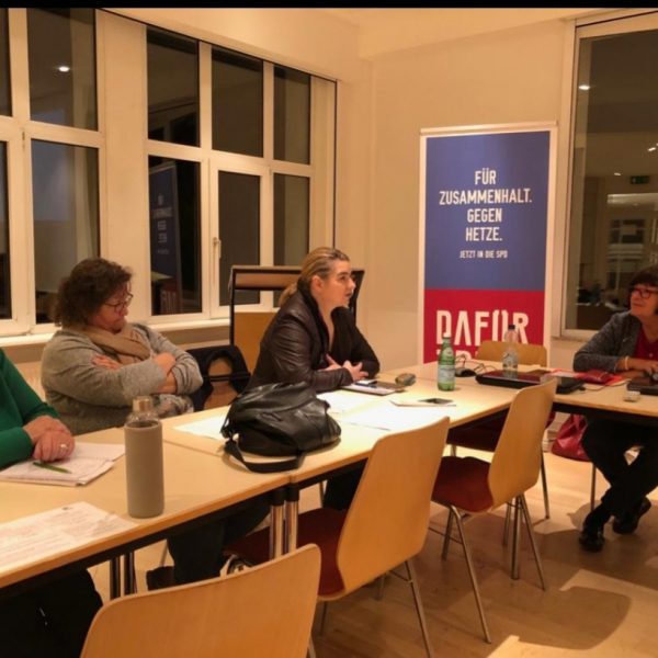 Werkstattgespräch Parité am 6.11.2019 mit Petra Tiemann als Referentin